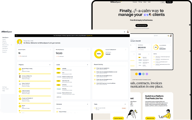 WillowSpace — Streamline Projects, Leads & Team Workflows preview